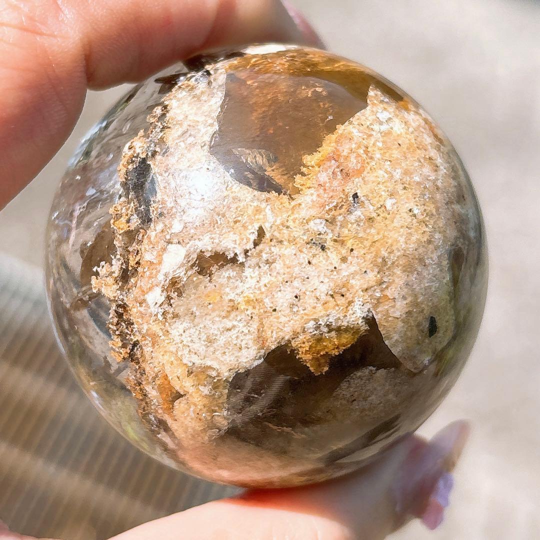 【天然石】高品質 ガーデンクォーツ スフィア 50ミリ超え!