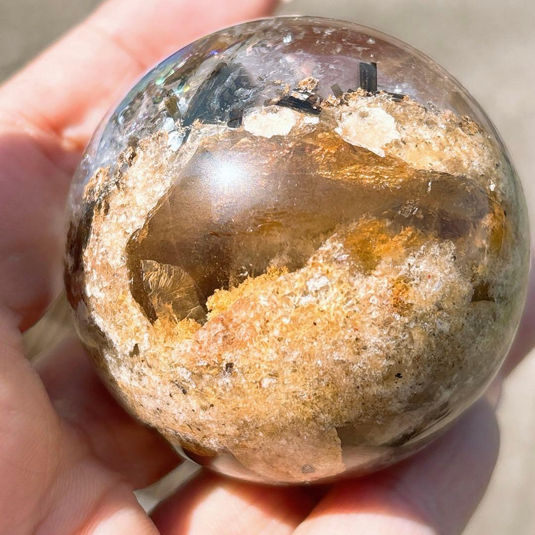 【天然石】高品質 ガーデンクォーツ スフィア 50ミリ超え!