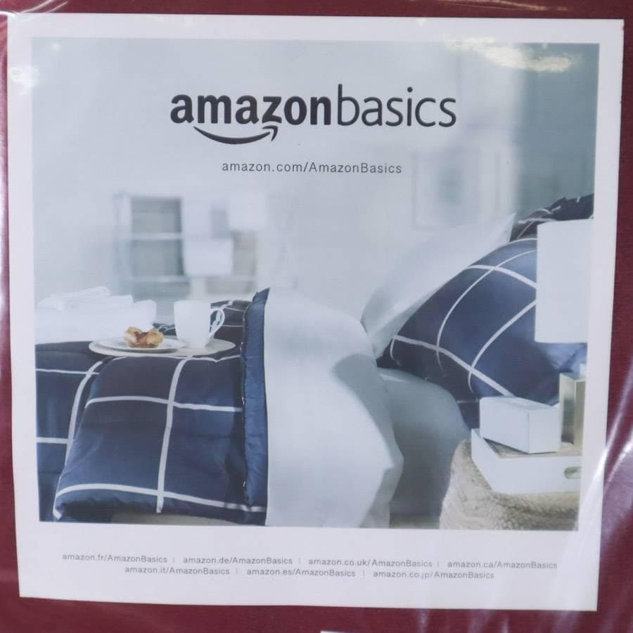 2枚セット 新品 アマゾンベーシック ブランケット 大判 赤 ベルベット調