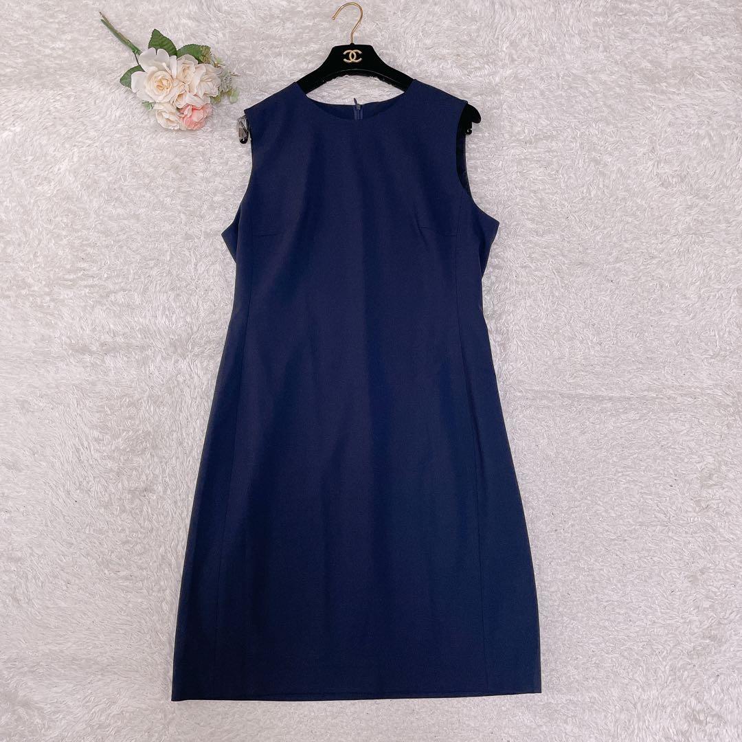 新品同様♡希少6サイズ◆大きいサイズ◆2023✨セオリー ワンピース ネイビー