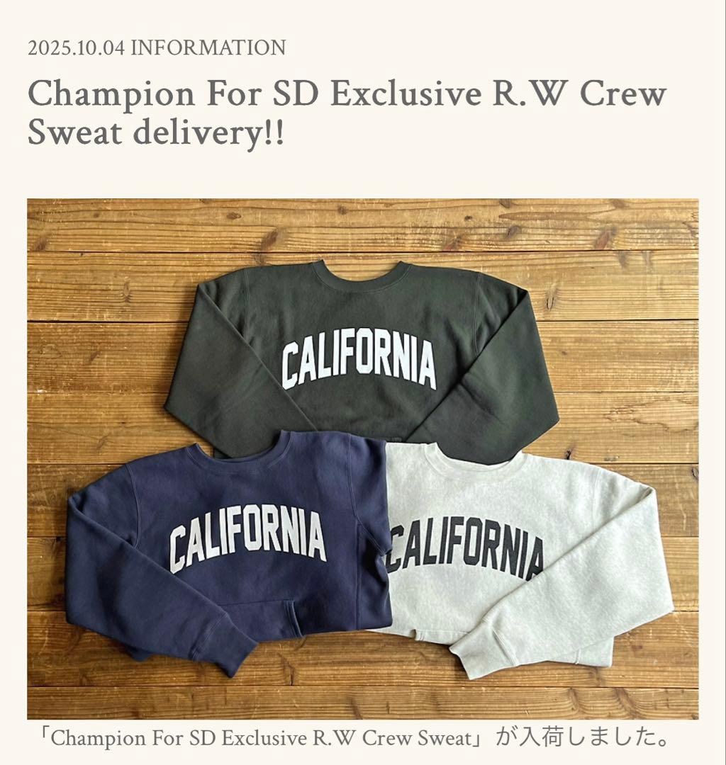 トップス Champion For SD Exclusive R.W Crew Sweat