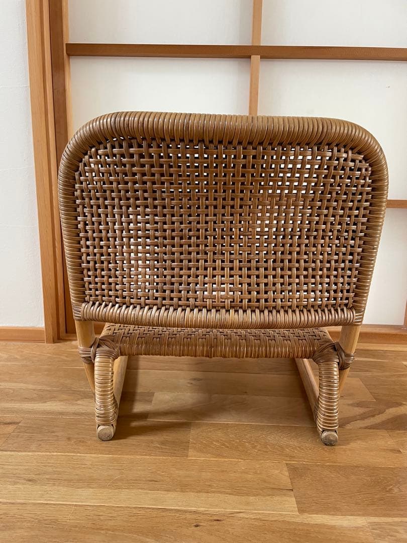 ラタン　座椅子　おみねらたん　アンティーク