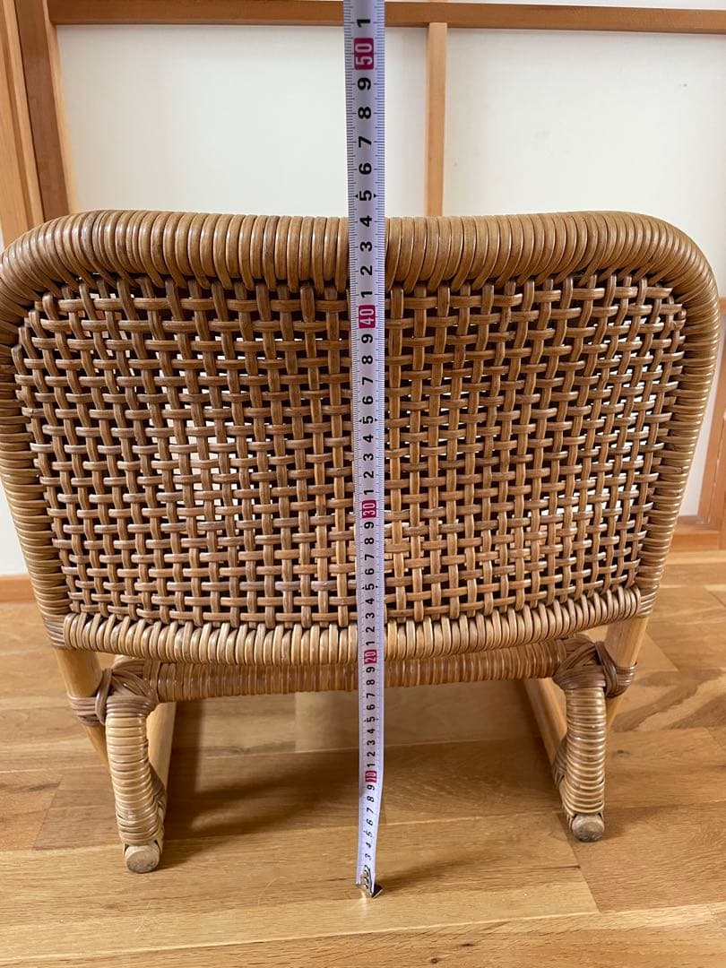 ラタン　座椅子　おみねらたん　アンティーク