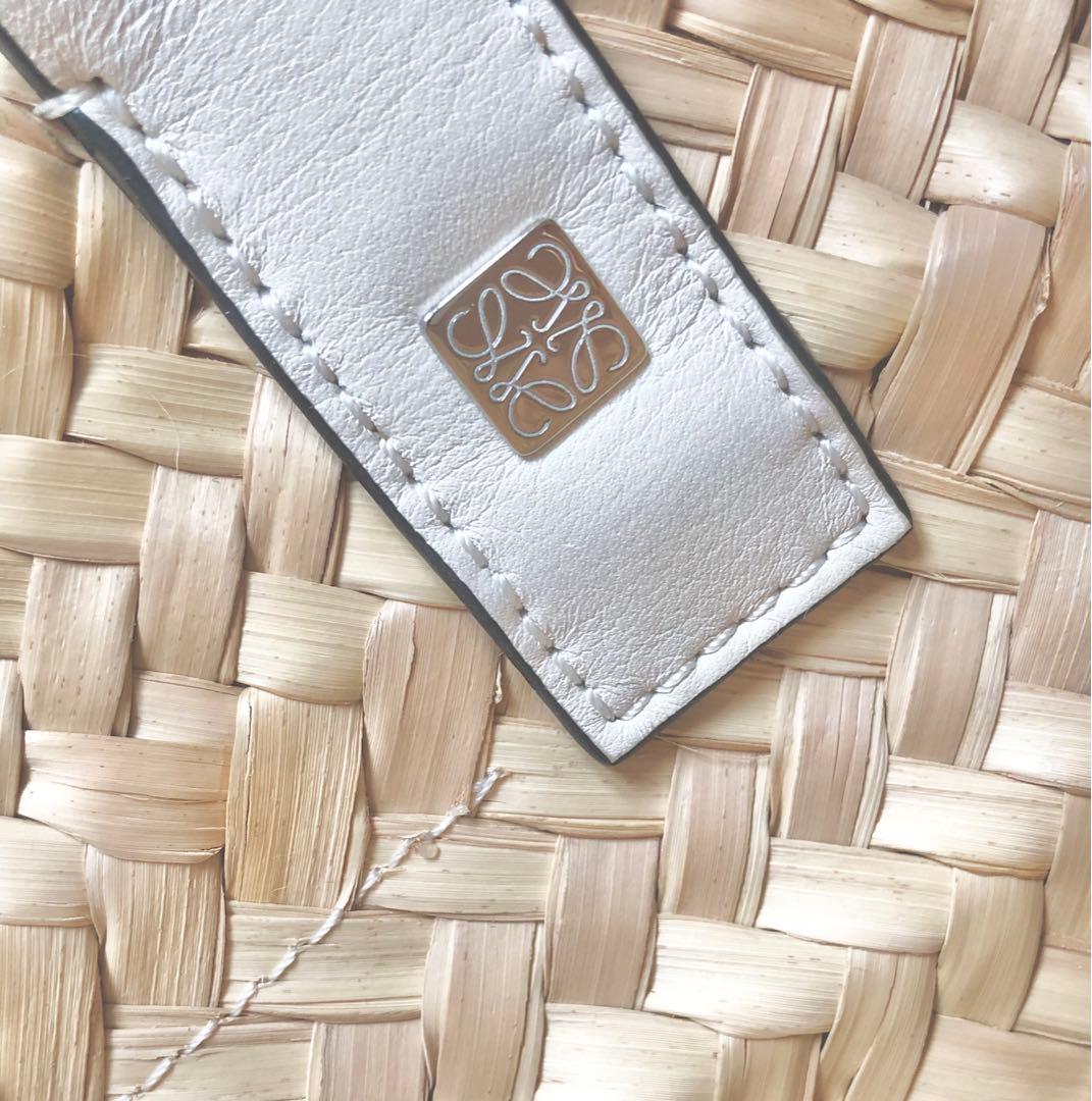 【極美品】ロエベ LOEWE カゴバッグ ホワイト Sサイズ