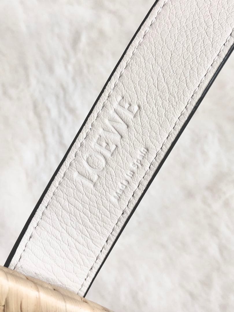 【極美品】ロエベ LOEWE カゴバッグ ホワイト Sサイズ