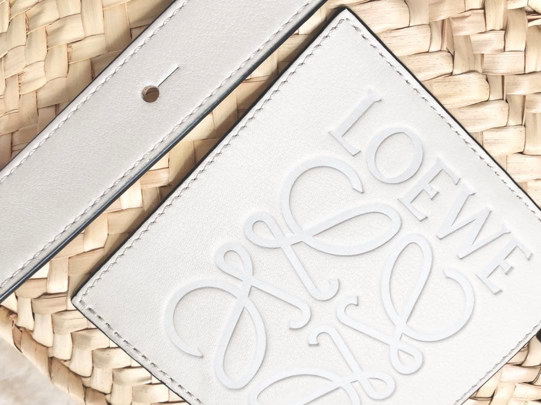 【極美品】ロエベ LOEWE カゴバッグ ホワイト Sサイズ