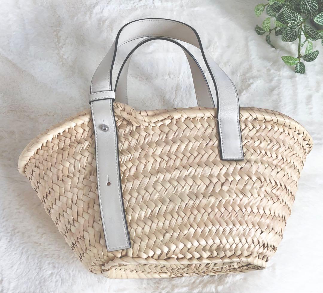 【極美品】ロエベ LOEWE カゴバッグ ホワイト Sサイズ