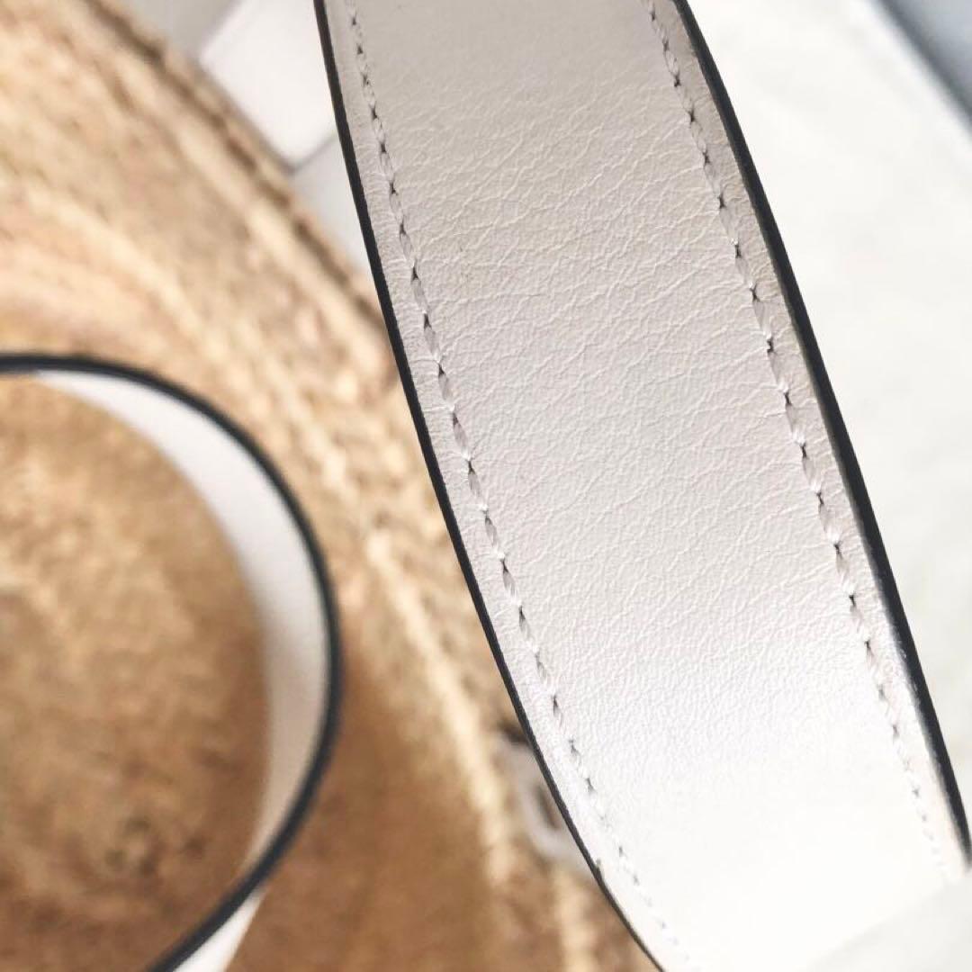 【極美品】ロエベ LOEWE カゴバッグ ホワイト Sサイズ