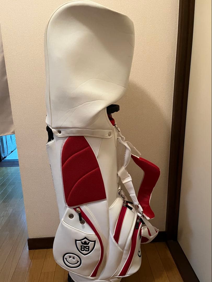 PEARLY GATES スタンドキャディバッグ Web限定ホワイト/レッド