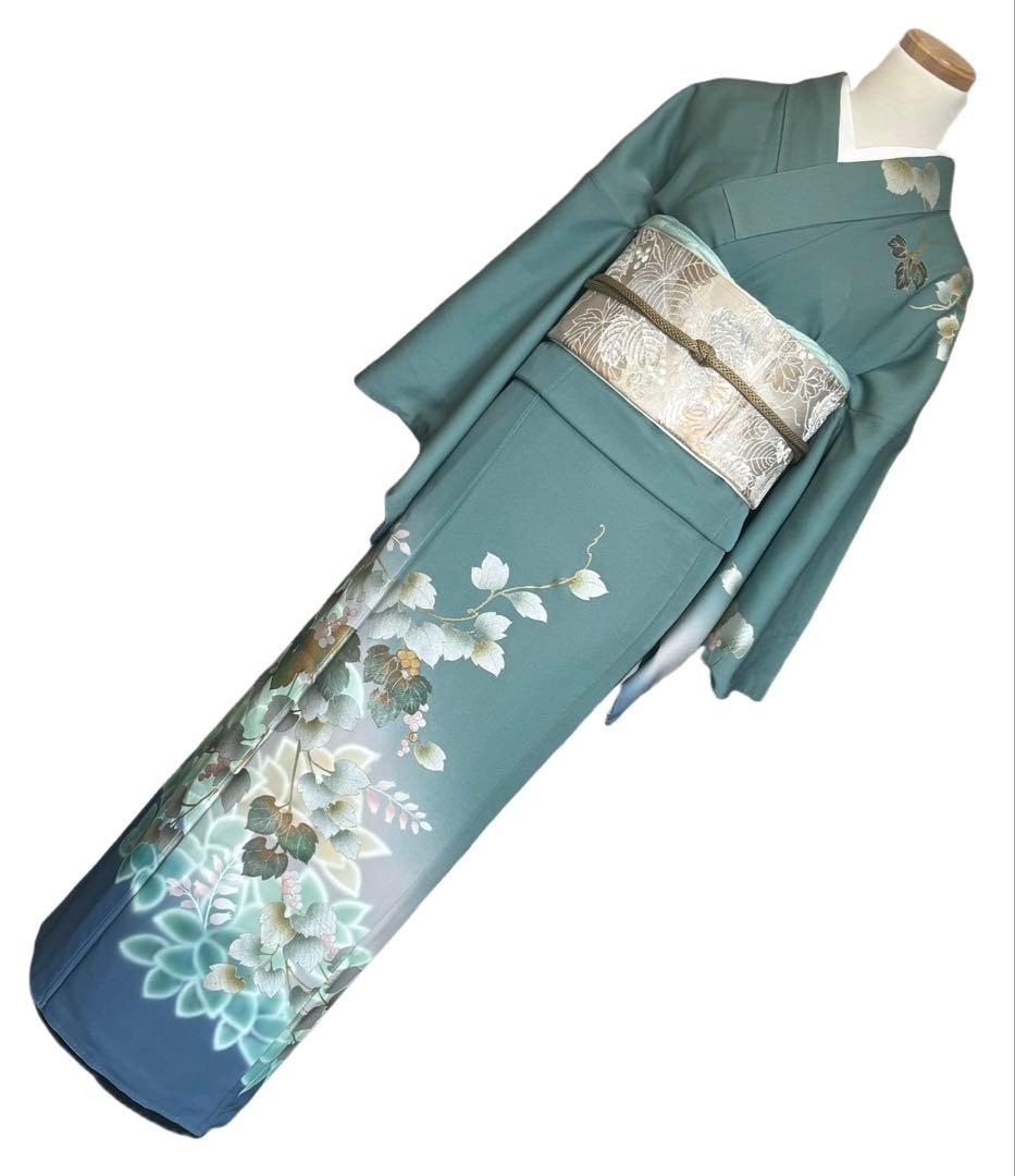 nana♡min●H-7◆着物 訪問着 フルセット◆暈し染め 金銀彩 正絹