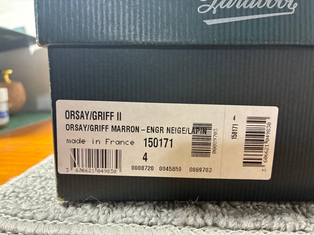 純正箱付 Paraboot ORSAY/GRIFF II 4 ホワイト/ベージュ