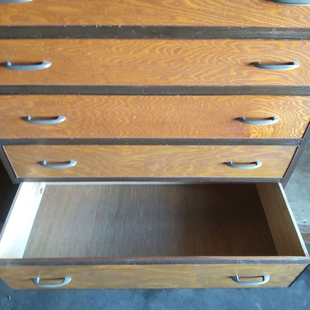 昭和レトロ　小物入れ付きタンス　箪笥　 奥行42cm幅89cm高さ120cm