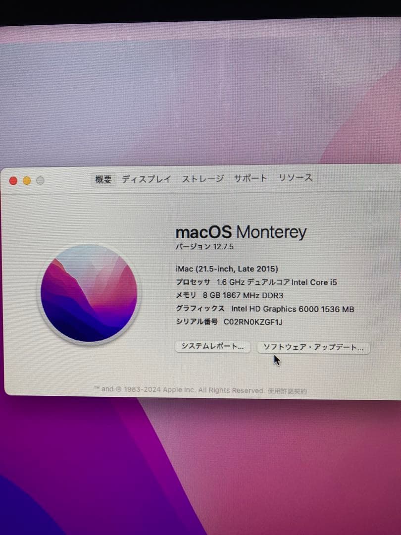 S*r様 Apple iMac (21.5-inch, Late 2015)