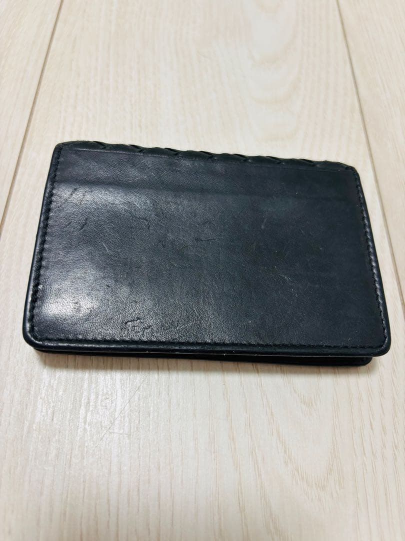 BOTTEGA VENETA ブラックレザー 名刺入れ
