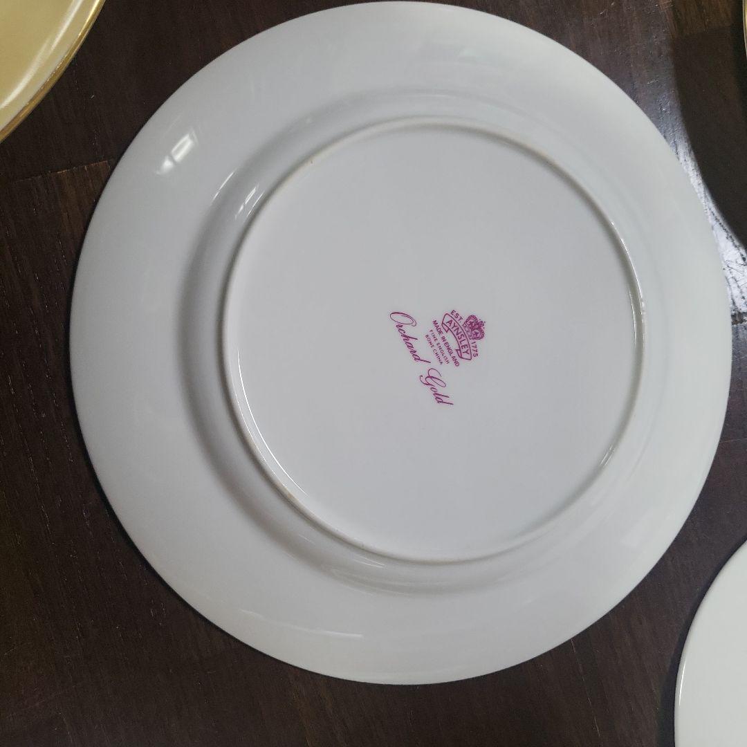 希少、廃盤エインズレイ　イギリス製オーチャードゴールド　お皿セット