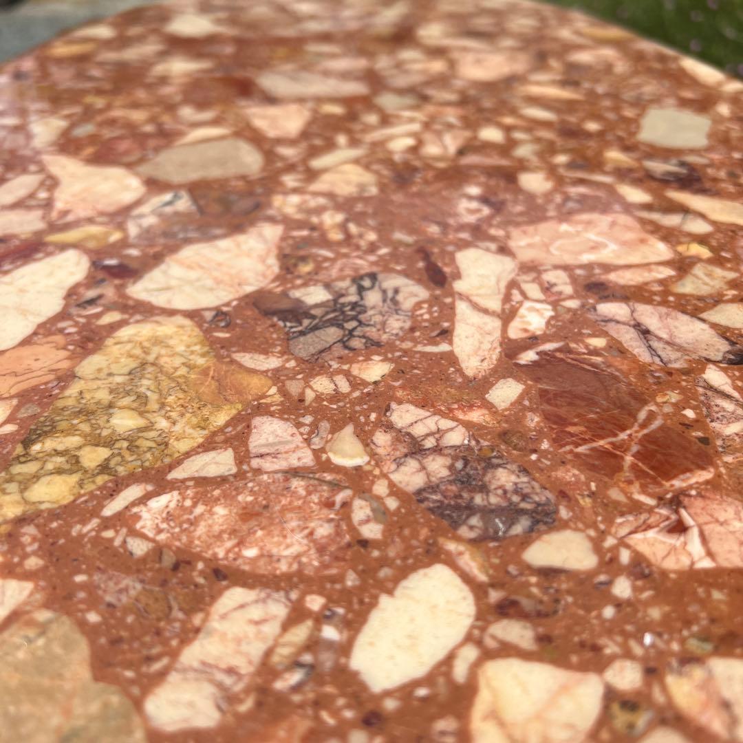 イタリア家具 大理石 センターテーブル ローテーブル ロココ調 猫脚 楕円