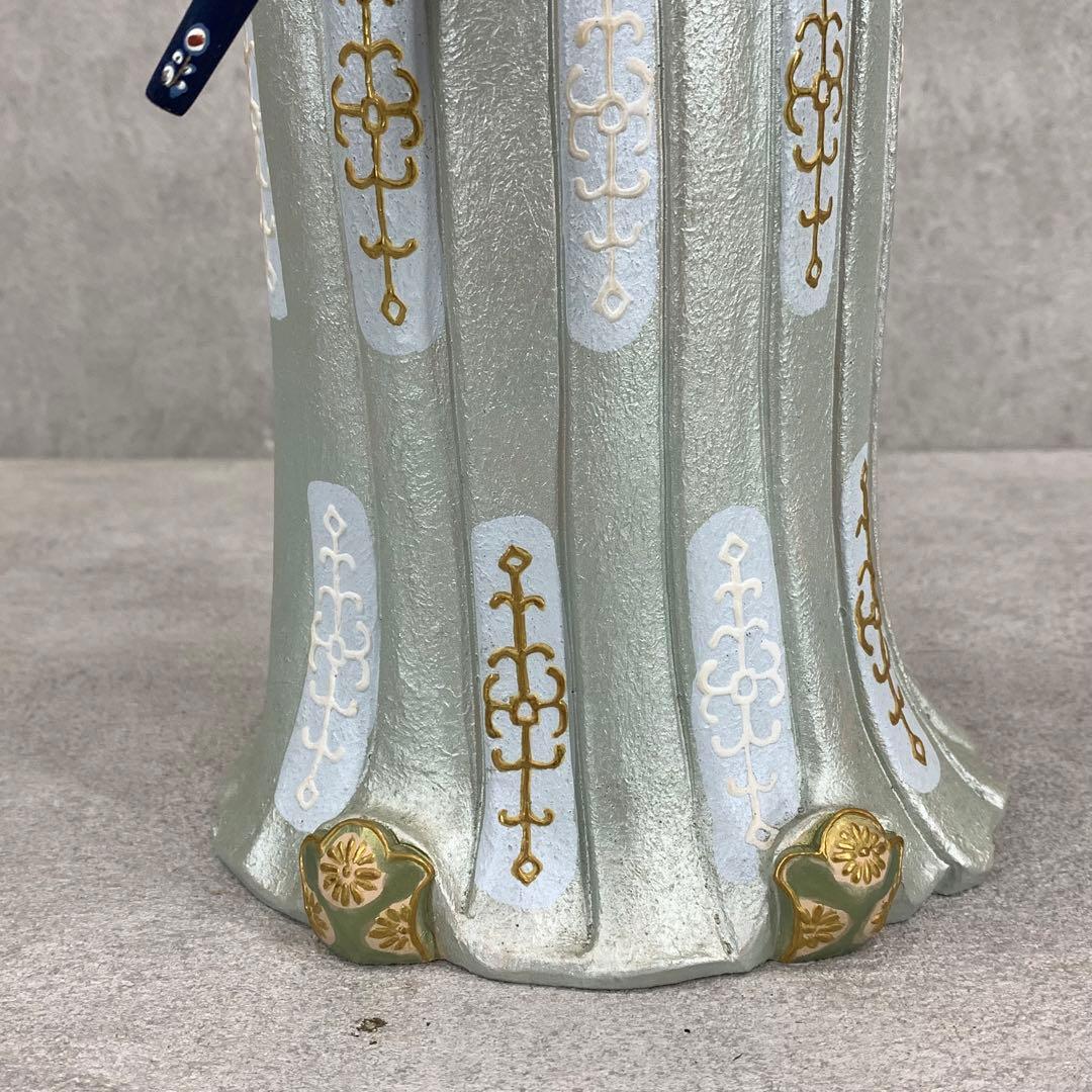 小副川祐二 余韻 箱付き 全長 約 43 cm 博多人形 楽器 人形