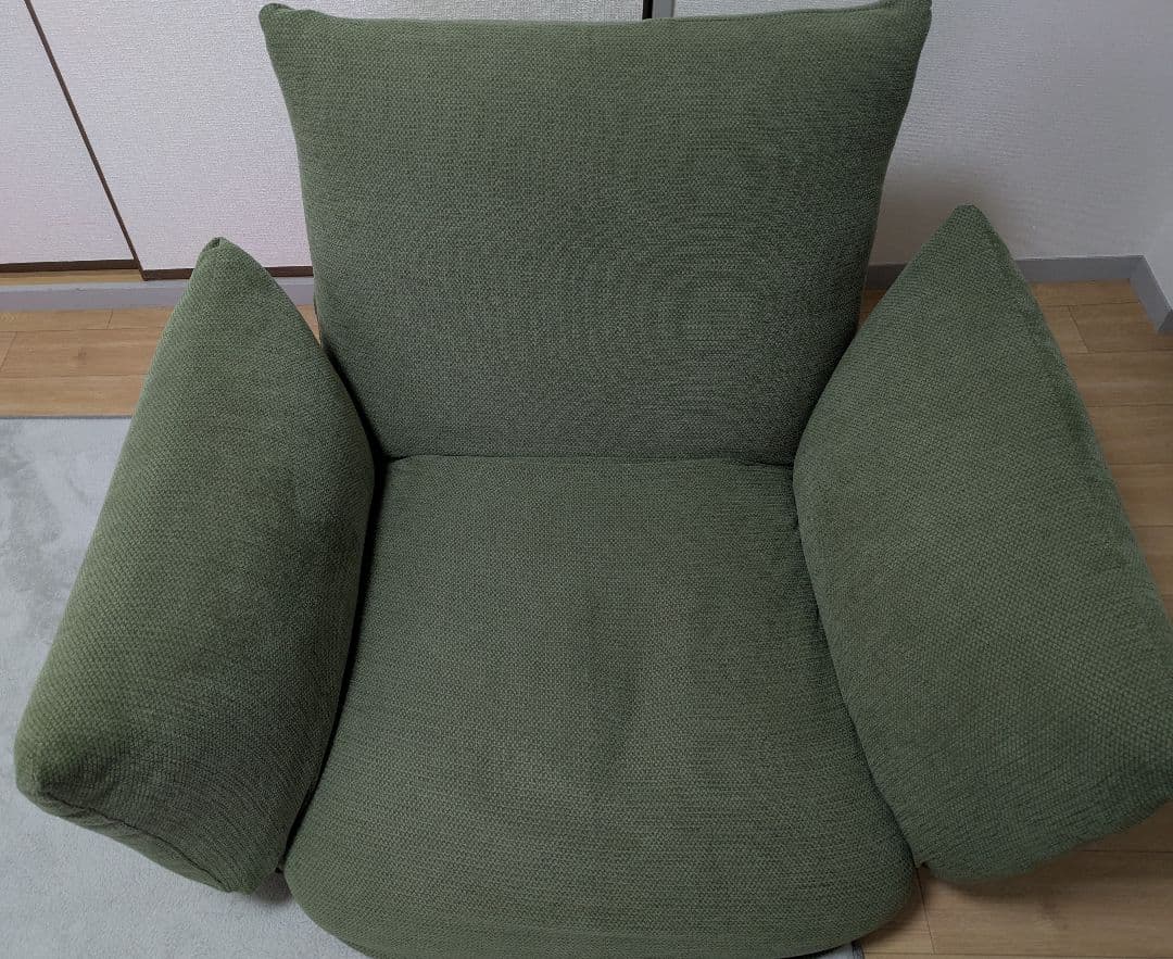 グリーン リクライニングフロアソファ 1シーター 無印良品　2024年12月購入