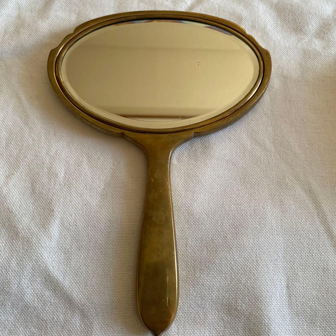 フランスアンティーク　手鏡、ブラシセット