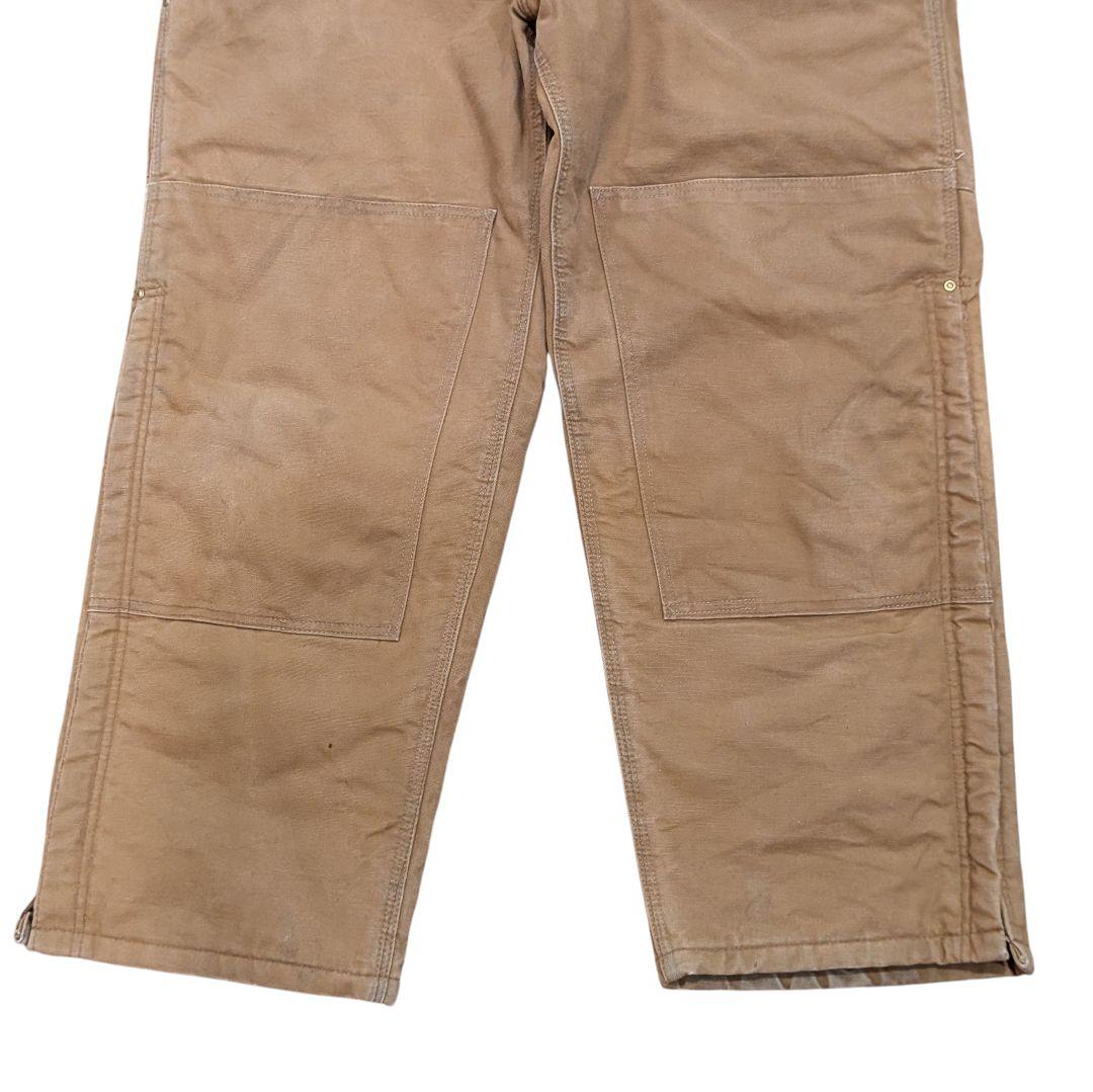 USA製 カーハート ダブルニー オーバーオール ダック地 裏キルト W42