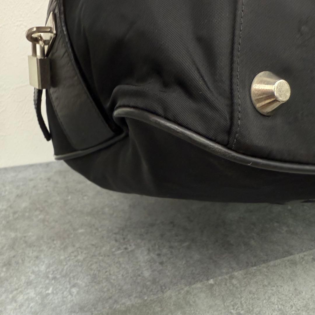 プラダ ビジネスバッグ ブリーフケース 三角ロゴ ブラック ナイロン メンズ