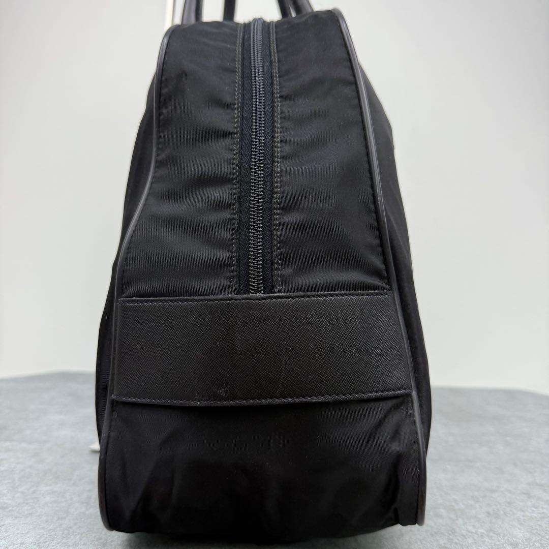 プラダ ビジネスバッグ ブリーフケース 三角ロゴ ブラック ナイロン メンズ