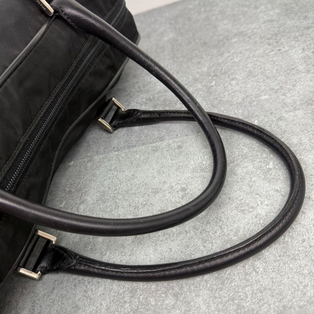 プラダ ビジネスバッグ ブリーフケース 三角ロゴ ブラック ナイロン メンズ