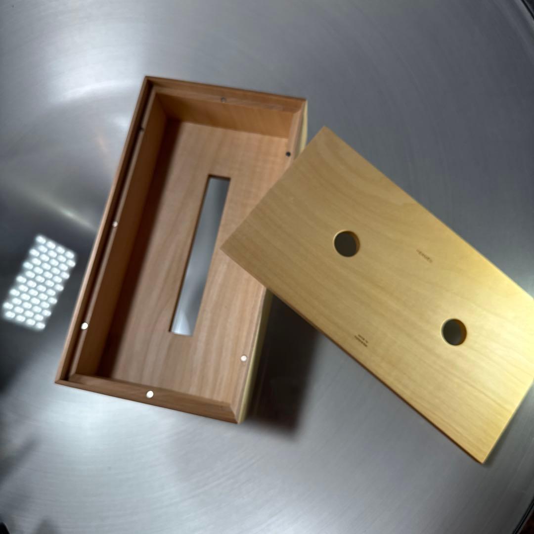 HERMES 木製レザー ティッシュボックス
