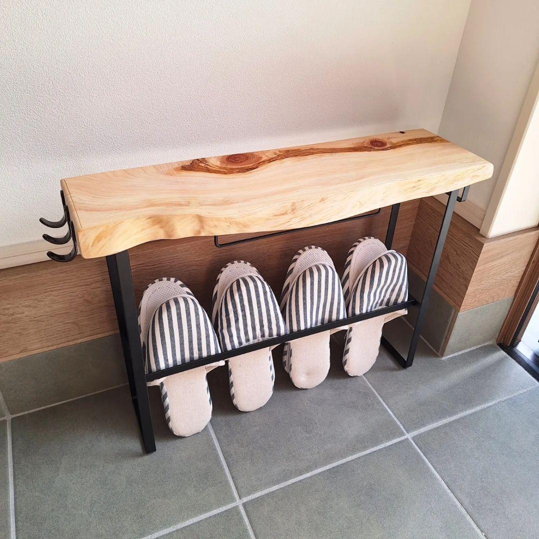 コンソールローテーブル　檜　多用途