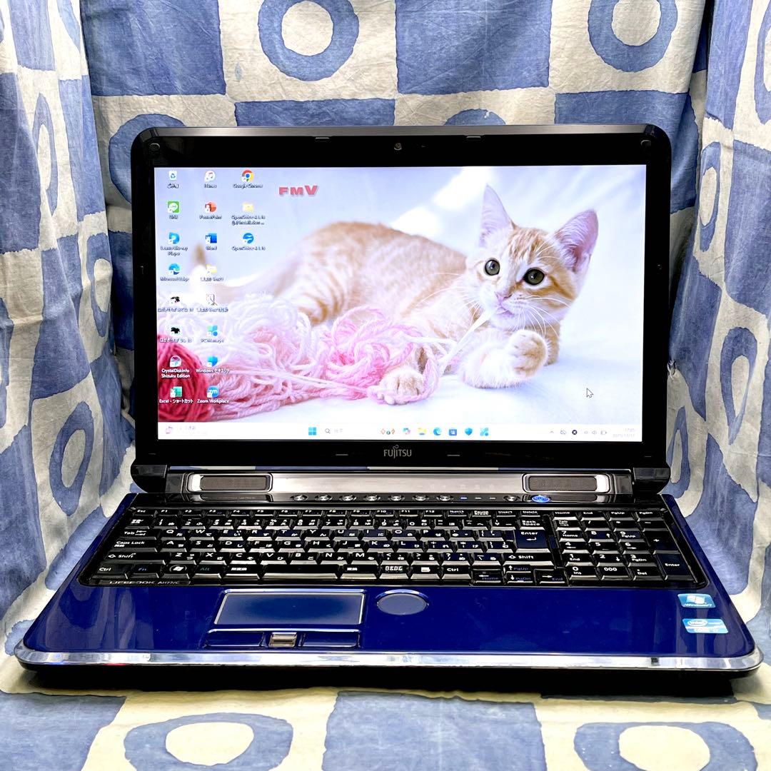 爆速SSD480G☆i7☆大人気ブルーノートPC♪ブルーレイ&カメラ！Win11