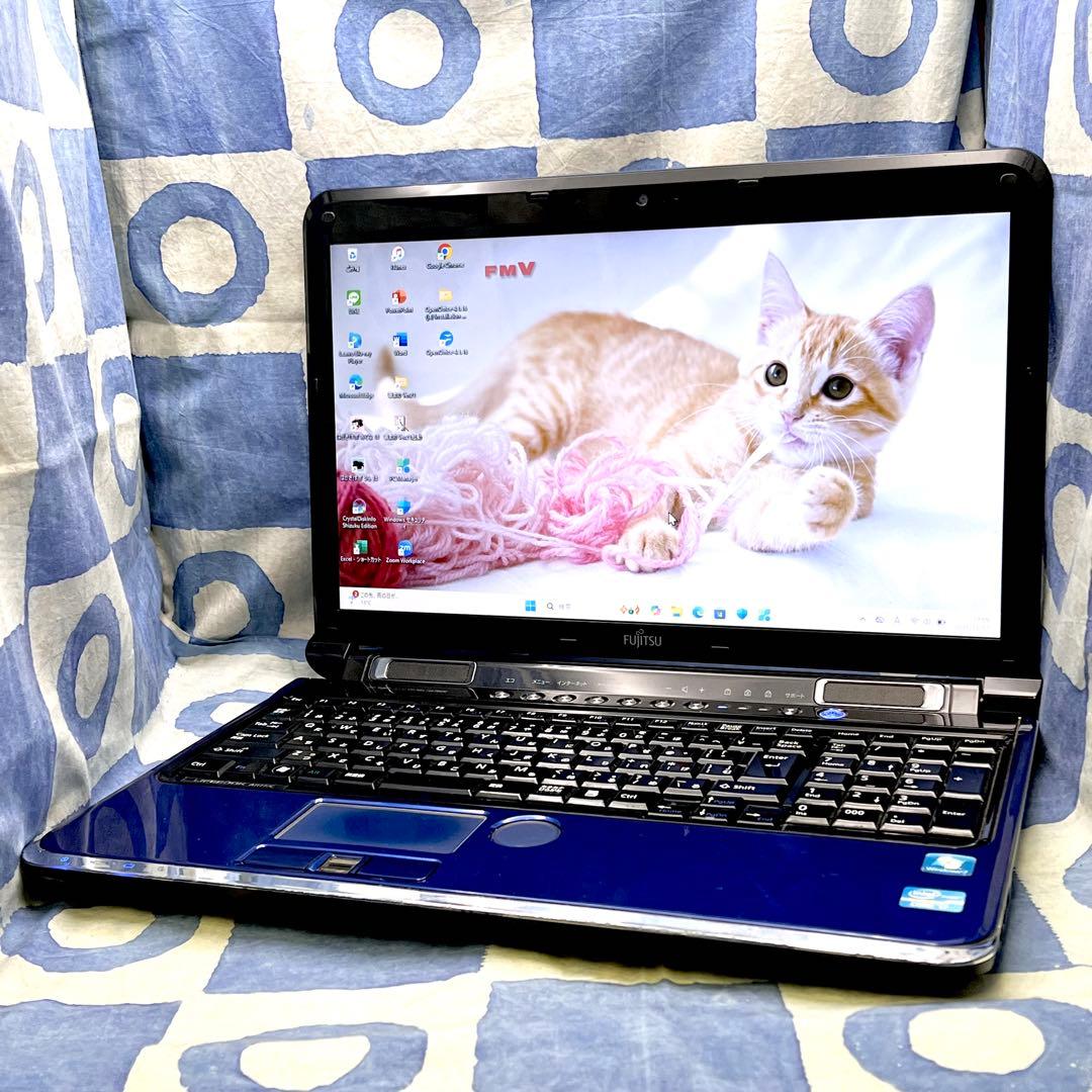 爆速SSD480G☆i7☆大人気ブルーノートPC♪ブルーレイ&カメラ！Win11