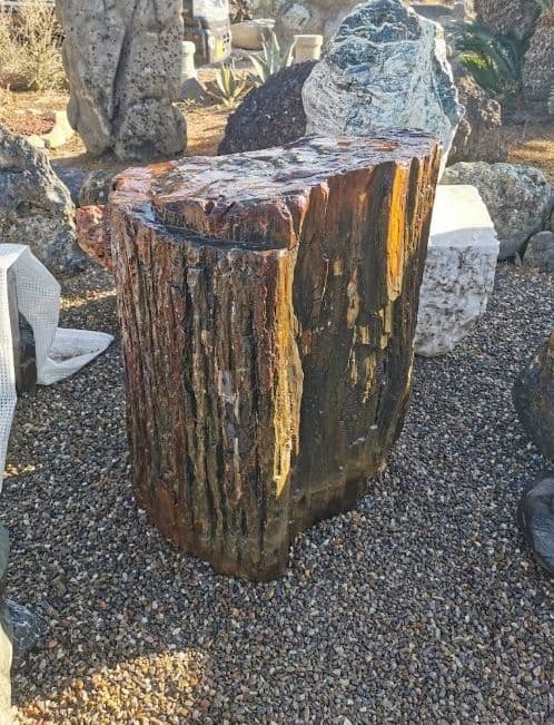 秋田産　珪化木　370キロ　木化石　庭石　鑑賞石　石　置物　オブジェ　インテリア