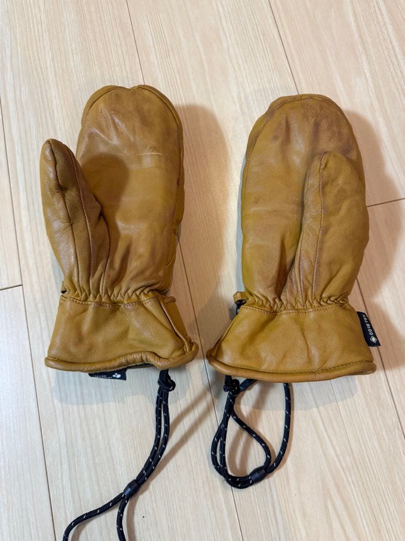 【最高級】レザー ミトン グローブ ブラウン GORE-TEX メンズ:Ｍ
