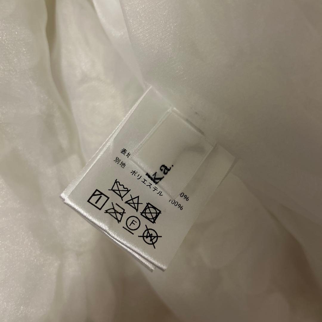 トップス Acka. flower peplum blouse / white