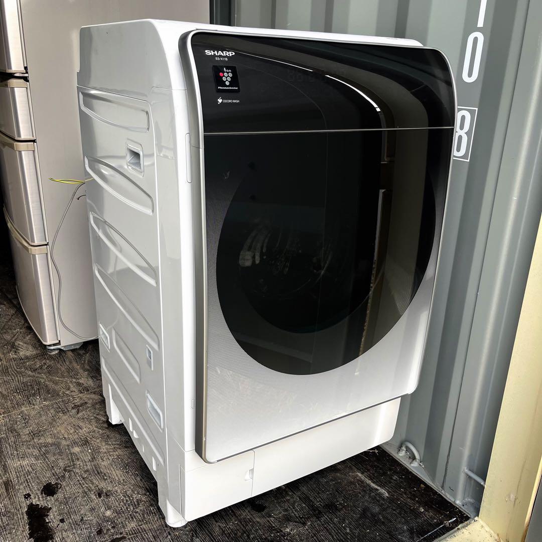 357取付無料！SHARP熱乾燥搭載 洗剤自動投入最高性能おしゃれドラム式洗濯機