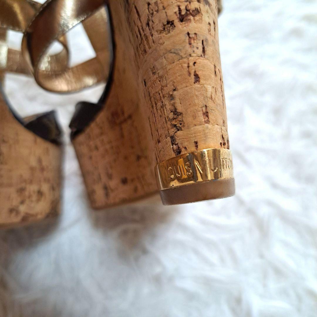 【LOUIS VUITTON】サンダル　モノグラム　ストラップ　ウェッジサンダル