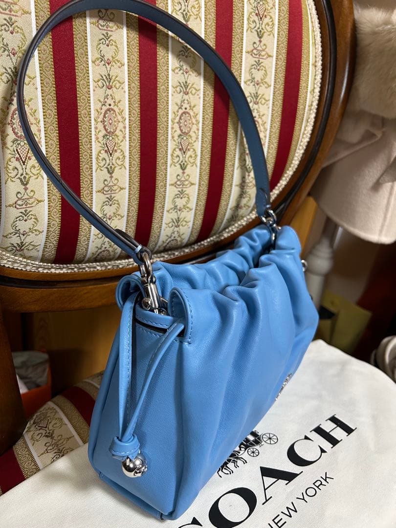 コーチ⭐︎フェイ⭐︎アウトレット⭐︎爽やかブルーミニバッグ⭐︎