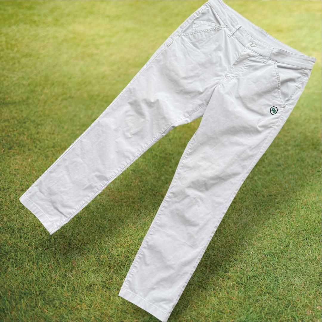 人気デザイン　パーリーゲイツ　パンツ　白　L〜XL相当 ホワイト　美品　ゴルフ