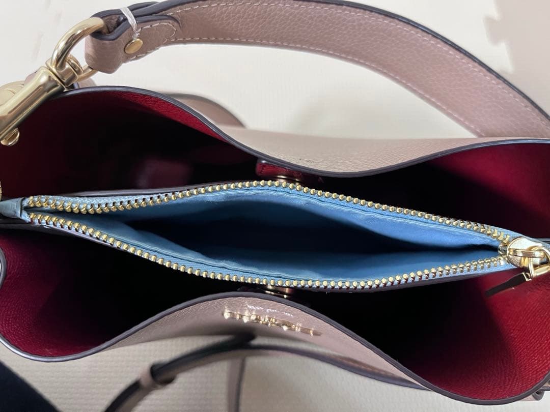 極美品　バケットバッグ ショルダーバッグ　ハンドバッグ2way バイカラー