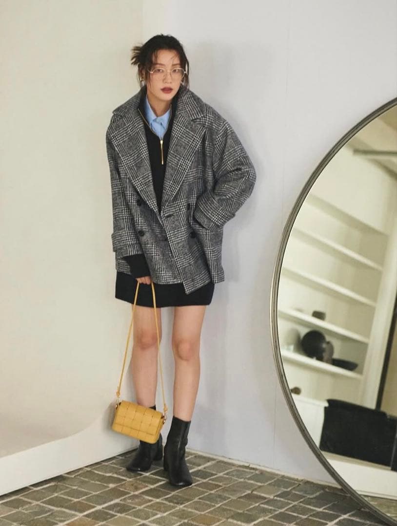 Mystrada Pコート　チェック　新品　M