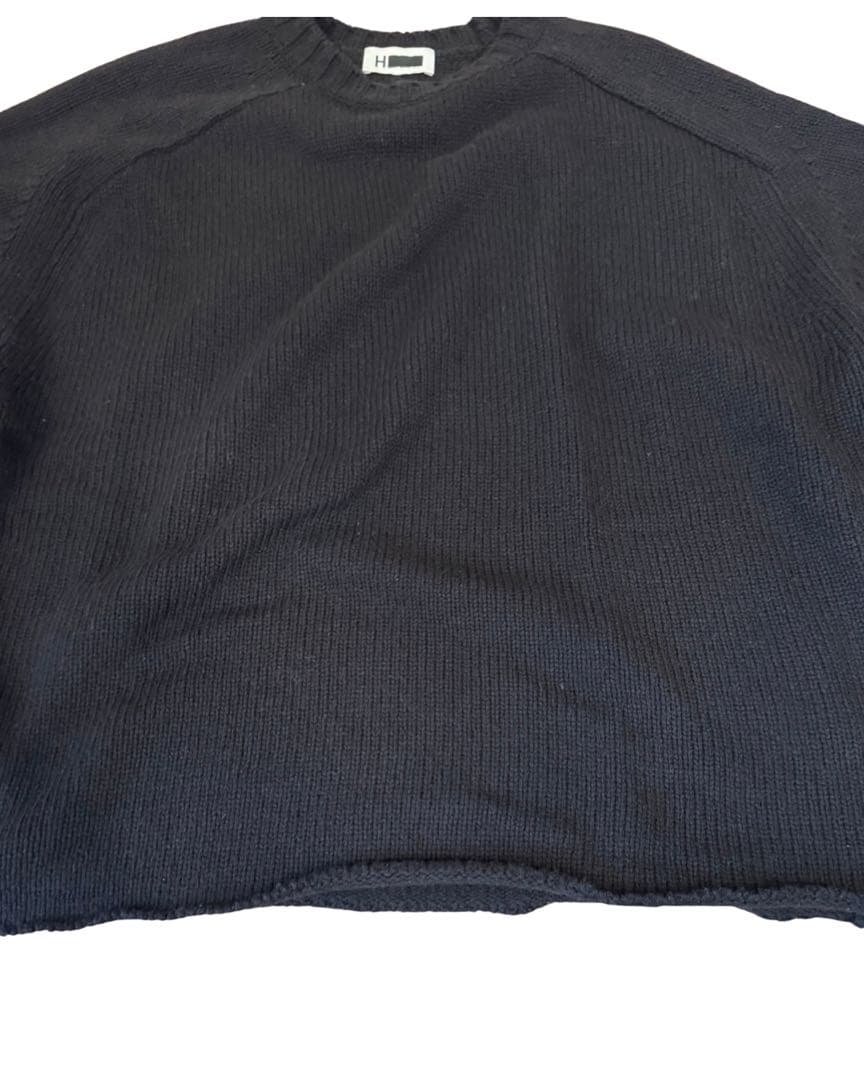 H Beauty&Youth スポンディッシュ ウール ワイドクルーネックL