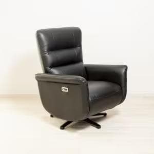 電動リクライニングチェア YEPC190006BK 本革 1人用