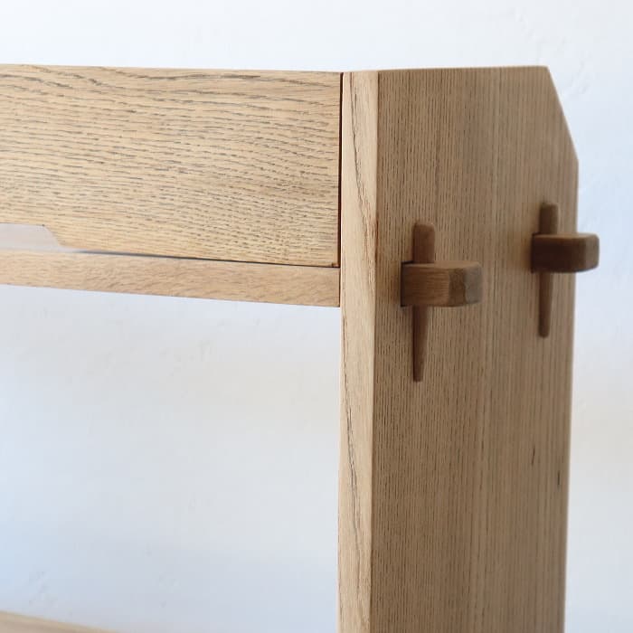 アンティーク 楔本棚 書棚 ナラ 無垢材 オープン棚 古家具 無塗装