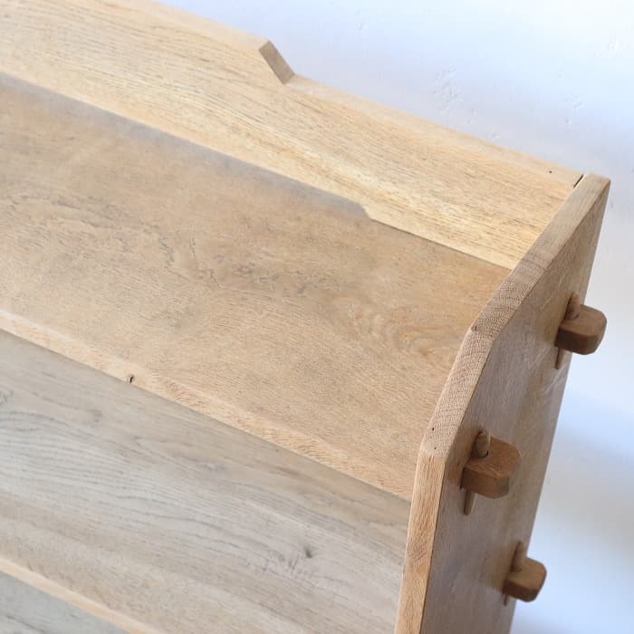 アンティーク 楔本棚 書棚 ナラ 無垢材 オープン棚 古家具 無塗装