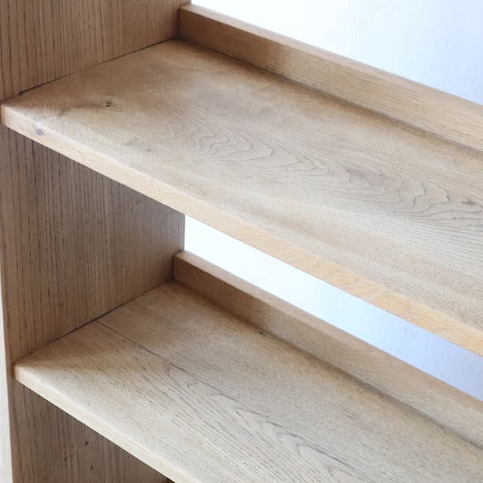 アンティーク 楔本棚 書棚 ナラ 無垢材 オープン棚 古家具 無塗装