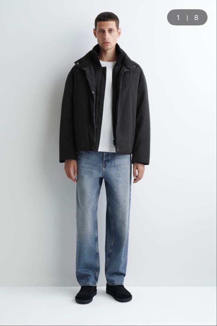 COS パデッドファンネルネックダウンジャケット