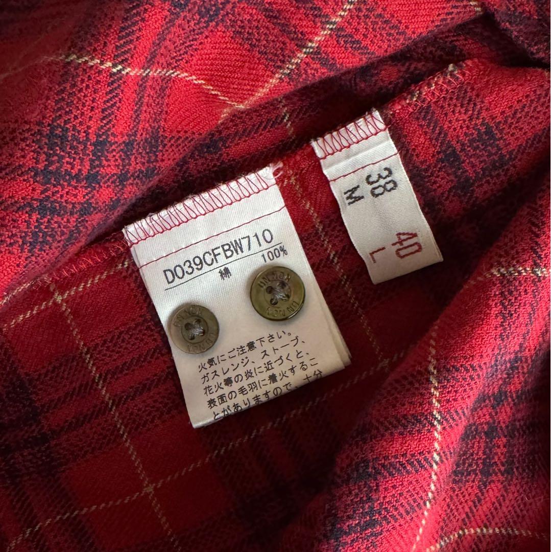 未使用NON NO マドモアゼルノンノン チェックネルシャツ PAPAS