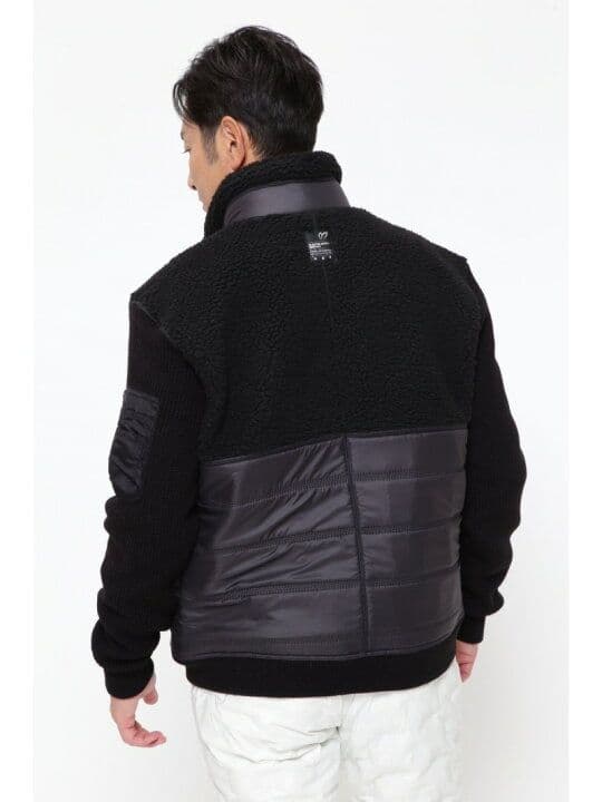 MASTER BUNNY EDITION 袖ニット切替し ボアフリース 中綿