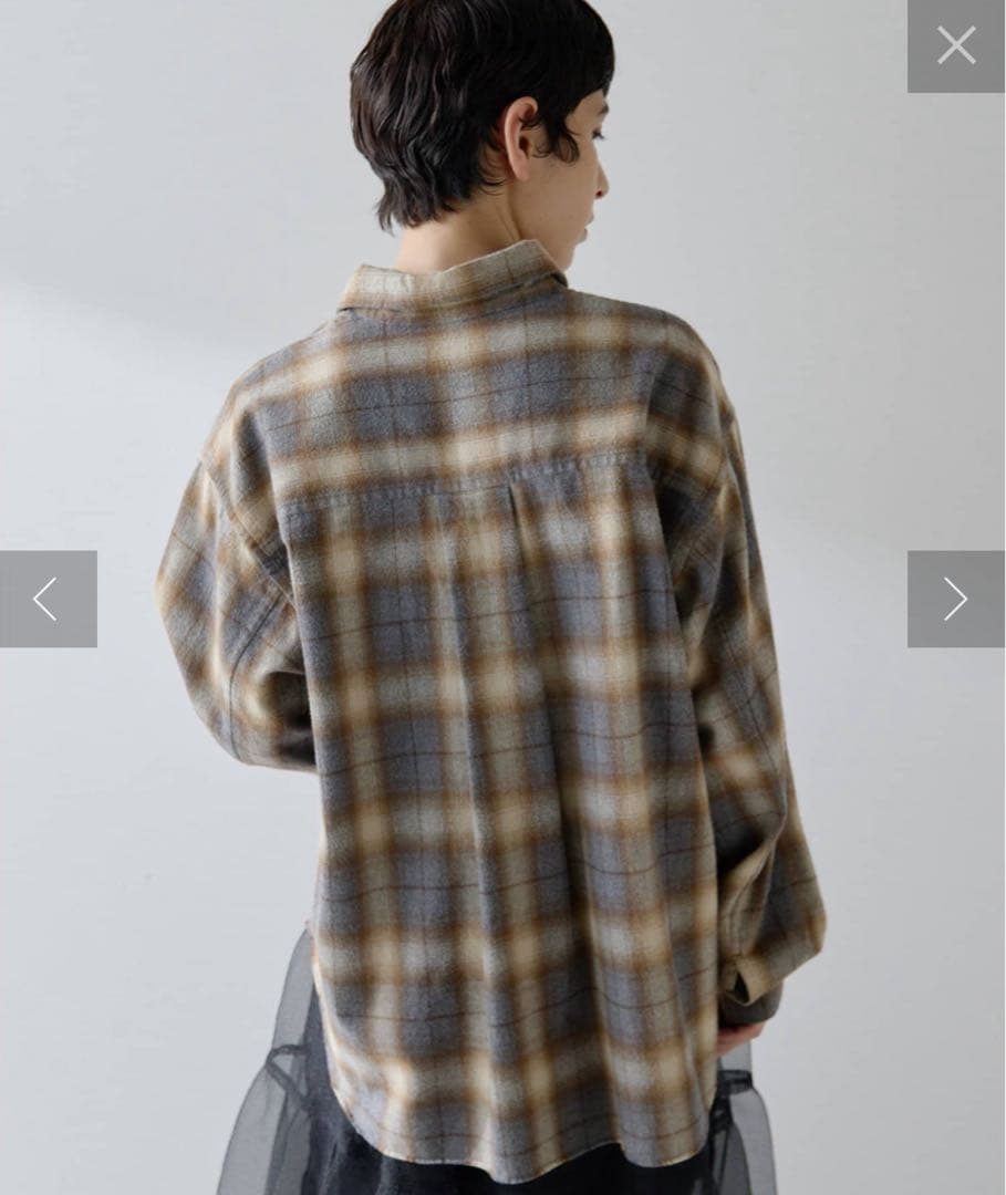 極美品✨️【Whim Gazette】シャギー チェック シャツ サイズフリー