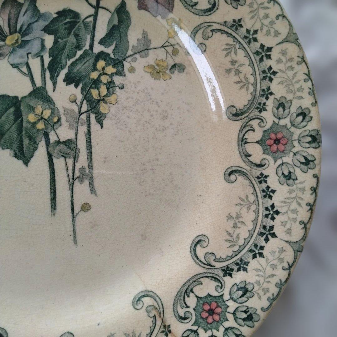 ライン他あり・ショワジールロワプレート・切り花/フランスアンティーク